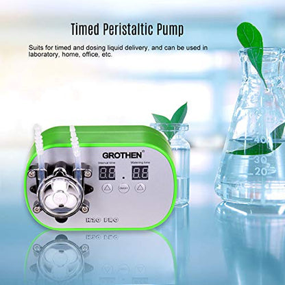 HUIOP Timed Dosing Peristaltic Pump Metering Pump Smart Watering Device Amount Timing Control with 5 Meter Hose 160ml/min for Aquarium Laboratory Home Office,Dosing Peristaltic Pump