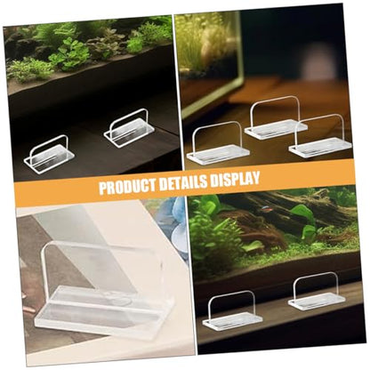 Cabilock 6pcs Clear Acrylic Aquarium Lid Handles Fish Tank Cover Replacement with Adhesive Stickers Easy to Install Transparent Grip for Fish Tank Lids