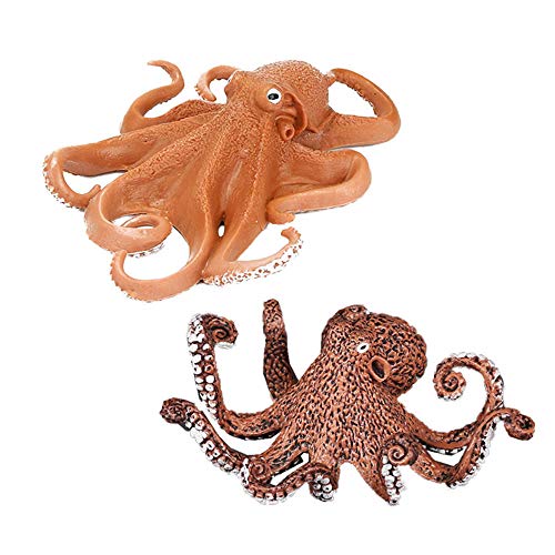 Oncpcare 2 Pack Dutch Kraken Aquarium Decor, The Mysterious Legend Octopus Figure Aquarium Ornament Fish Tank Landscape Artificial Sea Life Replica Decoration Accessories - color: Octopus 2p