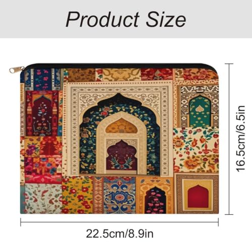 Ramadan Theme Showcases Vibrant Islamic Makeup Bag for Women, Cosmetic Pouch Travel Toiletry Organizer Bag 8.9"x6.5" Polyester - color: Ramadan Theme Showcases Vibrant Islamic