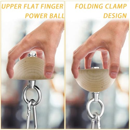 Grip Strength Training Beech Wood Pinch Block & Half-Sphere Ball with Loading Pin – Hand, Finger, Forearm Workout Set for Climbing, Lifting, Fitness Training - color: Half Sphere only