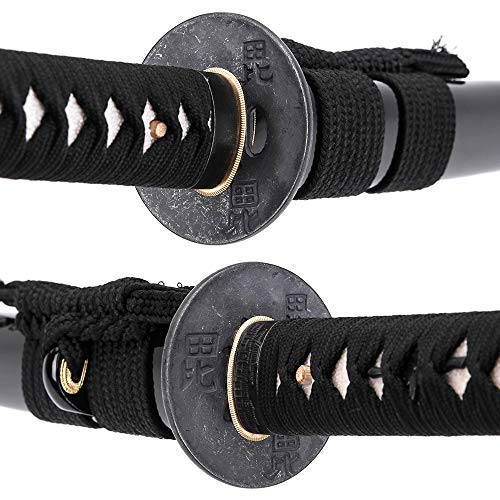 siwode Katana Handmade Full Tang Sharp, Alloy Tsuba Japanese Samurai Sword High Carbon Steel 1060,T10 1095, 40-Inch - color: Xingxiazhanyi