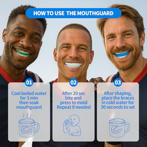 8 Pcs Sports Mouth Guards Adults Sports - Black Mouth Pieces Tooth Protector for Boxing Basketball Football Mouth Guard for Braces - size: Black