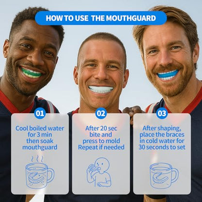 8 Pcs Sports Mouth Guards Adults Sports - Black Mouth Pieces Tooth Protector for Boxing Basketball Football Mouth Guard for Braces - size: Black