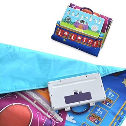Adult Educational Interactive Prayer Mat-Islamic Gifts Muslim Blue - style: Blue-MMM
