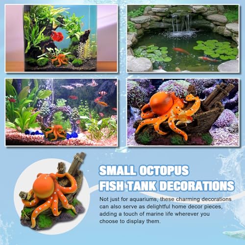 Octopus Decor, Small Octopus Fish Tank Decorations, Aquarium Decorations Ideal Gift for Love Fish Farming