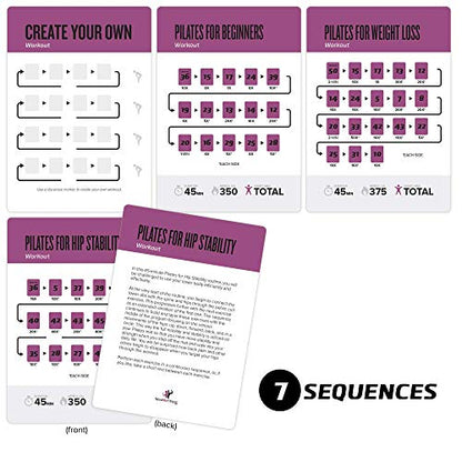 NewMe Fitness Pilates Workout Cards, Instructional Fitness Deck for Women & Men, Beginner Fitness Guide to Training Exercises at Home or Gym - style: Pilates