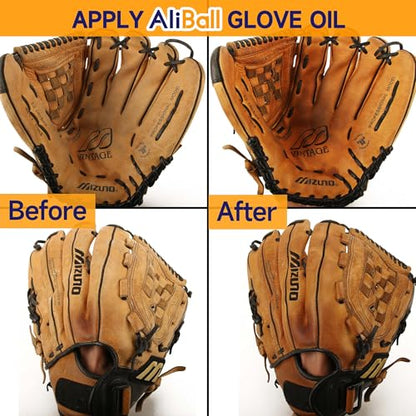 AliBall Ultimate Baseball Mitt Maintenance Kit | 8-Piece Cleaner, Oil, Brushes & Towels Combo - style: Essential Standard Kit