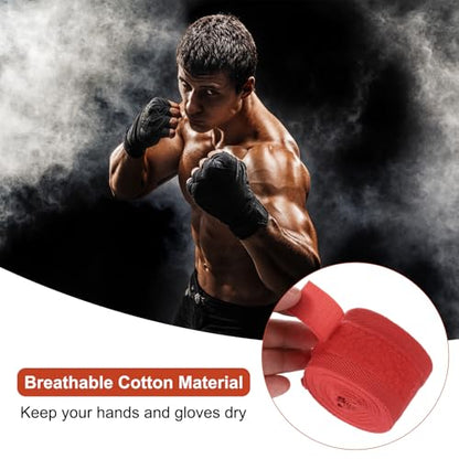 PATIKIL Boxing Hand Wraps, Elastic Boxing Wraps Cotton Fist Mitts Wrist Strap Protection for Muay Thai Martial Arts - size: 197 inch