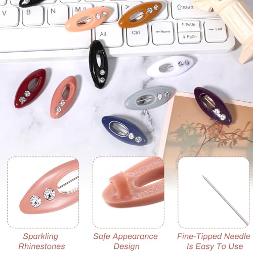 24 Pcs Hijab Pins for Women Muslim, Colorful Plastic Hijab Pins for Scarves, Hijabs, Shawls, Non-Slip Clips
