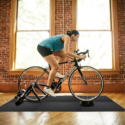 Interlocking Puzzle Exercise Mat, EVA Foam, 20" x 20", 1 cm Thick, Black, 24 Pieces, 64 Sq Ft, for Home Gym, Fitness Equipment and Play Areas (24, Black) - color: Black