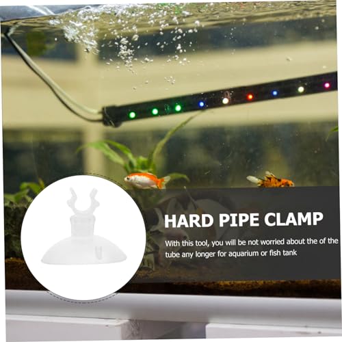 FOMIYES 40 Pcs Holder Cups Clear Aquarium Clip Door Fish Accessories Aquarium Lid Clips Aquarium Cups Fish Water Pipe Fixing Clamp Tank Plunger Fish Tubing Sink Clips for Fish