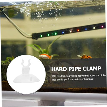FOMIYES 40 Pcs Holder Cups Clear Aquarium Clip Door Fish Accessories Aquarium Lid Clips Aquarium Cups Fish Water Pipe Fixing Clamp Tank Plunger Fish Tubing Sink Clips for Fish
