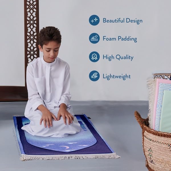 Junior Prayer Mat – Cushioned Comfort (Violet Night)