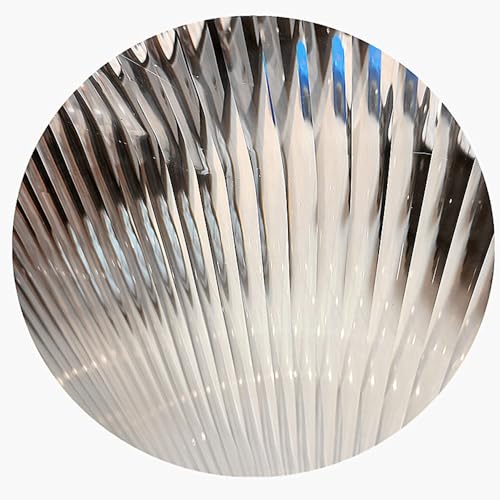 Reeded Privacy Window Film, Frosted Glass Vinyl, 3D Decorative Window Decals Non Adhesive for Bathroom, Living Room (（11.81in）*（118.11in）) - size: （11.81in X 118.11in）