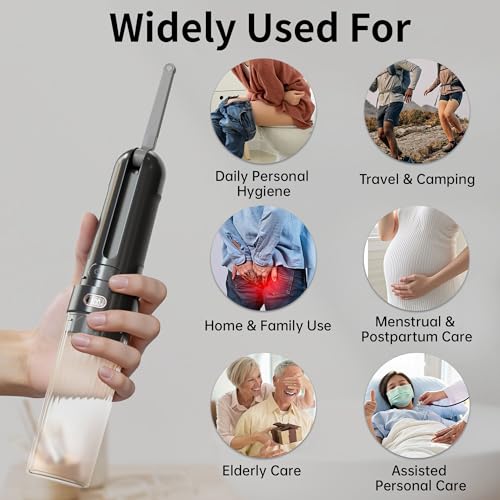 Portable Bidet for Travel,Personal Hygiene Sprayer Bottle for Women Men - color: Black