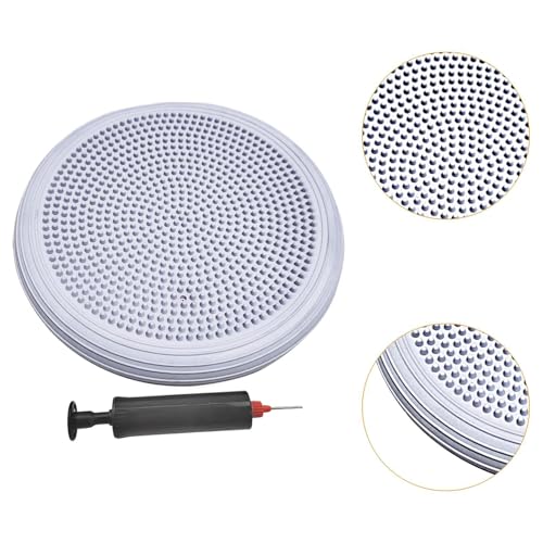 Balance Mat Yoga Mat Wobble Cushion Wiggle Seat Balance Disc Flat Pad Stability for Gymnastics Gym Fitness Yoga Kids 13.39 Inch - color: Gray