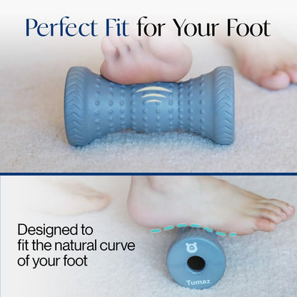 Tumaz Foot Roller for Deep Tissue Massage & Reflexology | Ergonomic Roller | Deep Tissue Massage | Reflexology | Portable Design | Ideal for Foot Recovery - color: Gray