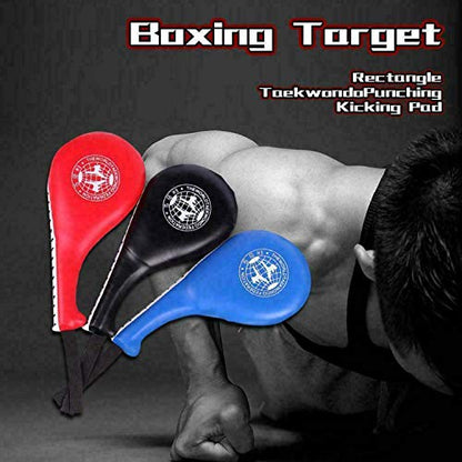 ausuky Taekwondo Double Kick Pad Target Tae Kwon Do Karate Foot Practice - color: Blue