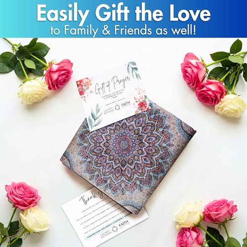 Sacred Artisans Prayer Rug with Super Soft Touch for Men and Women | Prayer Mat and Meditation Mat for Home Travel & Gift (Jasmine - Non Padded) - color: Jasmine - Non Padded