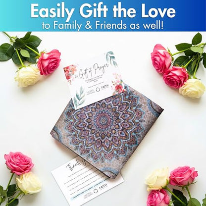 Sacred Artisans Prayer Rug with Super Soft Touch for Men and Women | Prayer Mat and Meditation Mat for Home Travel & Gift (Jasmine - Non Padded) - color: Jasmine - Non Padded