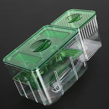 Fish Breeding Box, Transparent Aquarium Little Fish Breeding Hatching Box, Fish Tanks Double Layer Isolation Box Hatchery Incubator for Injured Small Fish Shrimp