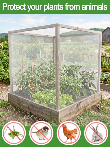 10x20ft Strong PP Nanocomposite Mosquito Net Garden Netting, White | Ultra-fine Mesh, Tear-resistant, Bird Insect Pest Barrier Screen, Patio/Balcony/Porch/Raised Beds/Tree Protection - color: White, size: 10x20 FT