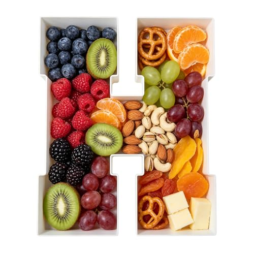 10 Inch Plastic Fillable Letter for Charcuterie, Party Table Centerpiece, Waterproof (H Style) - style: H Style