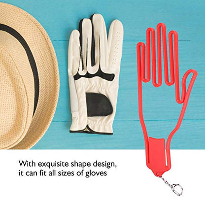Tbest Gloves Holder, Gloves Stretcher, Plastic Gloves Keeper Stretcher Gloves Support Frame Rack Holder Glove Shaper for, Baseball, Racquetball, Tennis, and Football(Red) Glove Holder