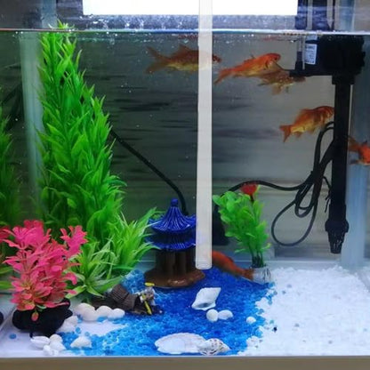 SHINEOFI Aquarium Fish Feeder Tube with Glass Feeding Dish 40cm Shrimp Feeder for Fish Tank Tools and Aquarium Shrimp Feeding