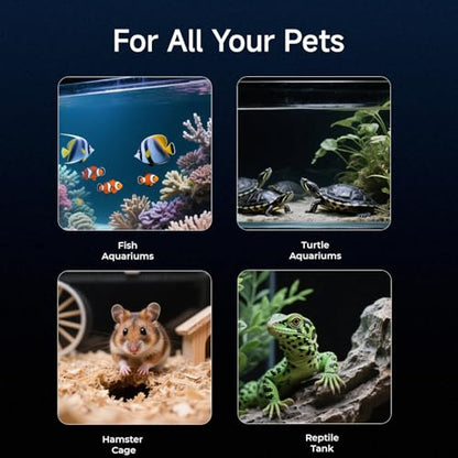 2K HD Aquarium & Terrarium WiFi Pet Camera,140° Wide-Angle Anti-Glare & Anti-Reflection,Night Vision for Fish & Reptiles,Two-Way Audio,Easy & Quick Install,AI-Powered Detection,24/7 Recording