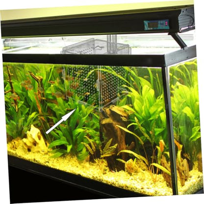 1set Acrylic Fish Breeding Box with Cups Hook Isolation Container for Aquarium Transparent Design for Easy Observation Feeding for Betta Shrimp Care