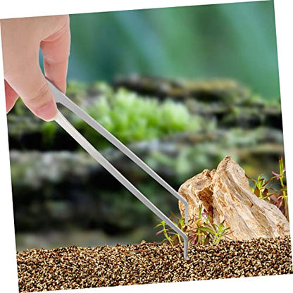 2pcs Long Aquarium Tweezers Professional Aquatic Plant Tongs for Aquascaping