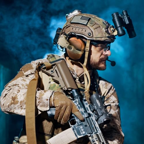 Ear Defender Hearing Protection Safety Earmuffs Noise Reduction with Gel EarPad for Outdoor Sports (BK) - color: Bk