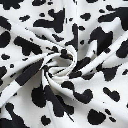 GERINLY Silk Hair Scarf Animal Print Leopard Neck Scarf Summer Neckerchief for Women Bag Purse Accessory - color: White