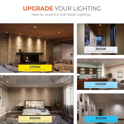 HALO RA 4 in Canless LED Recessed Downlight with Adjustable Gimbal, Selectable Lumens and Selectable Color Temperatures, Dim-to-Warm Technology, Damp Location Rated - RA4LS9FSD2W1EWHDM - size: 4 in