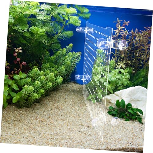 TOYANDONA Transparent Acrylic Fish Tank Divider Easy Install Aquarium Isolation Board for Fish Separation and Shrimp Breeding Includes Suction Cups