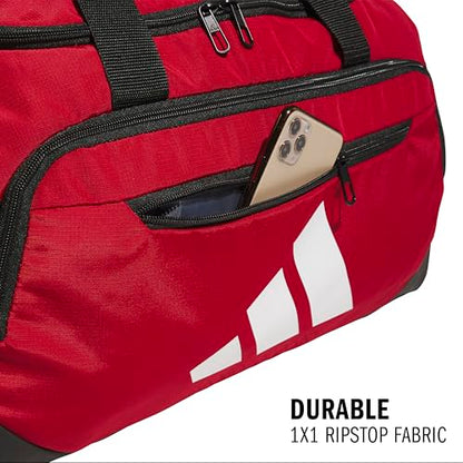 adidas Defender 5 Duffel Bag for Sports, Gym and Travel, Team Power Red 2/White, OSFA - color: Team Power Red 2/White, style: Small (42l)