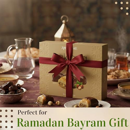 Baklava Pastry with Hazelnut | Chocolatey Coated Turkish Baklava | 9.51 oz (270 g) | Baklava Chocolate Gift Box, Premium Halal Snack, Elegant Ramadan & Eid Gift | Perfect for Parties, Family Gatherings, Corporate Events, or Festive Celebrations (Hazelnut)