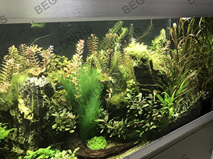 Aquarium Decorations 5Pcs Fish Tank Artificial Green Water Plants Made of Silk Fabrics Plastic - color: 11" * 5 Pcs, Green
