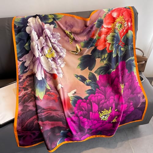 43" Large Square Scarf Fashion Scarves Hair Wrapping Scarfs Night Sleeping Headscarf for Women B07 - color: B074
