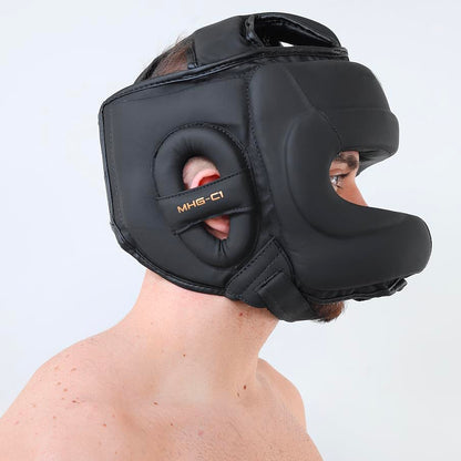 Mytra Fusion Boxing Headgear MMA Kickboxing Grappling Taekwondo Karate Training Head Gear, One Size Fits to All