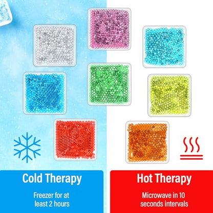 TrelaCo 72 Pack Gel Ice Packs Bulk - 4" Mini Reusable Soft Hot & Cold Gel Boo Boo Ice Pack for Breastfed Injury, Pain Relief, Headache, Tired Eyes