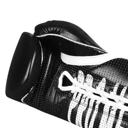 Title Boxing Pro Mex Professional Edge Lace Training/Sparring Boxing Gloves - color: Black, size: 18 oz