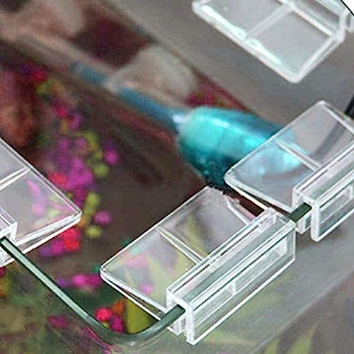 Ipetboom 8pcs Rimless Aquarium Lid Clips Thickness Acrylic Support Brackets for Fish Tanks Easy Install Fish Tank Cover Holders for Open Aquariums