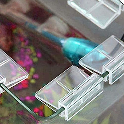 Ipetboom 8pcs Rimless Aquarium Lid Clips Thickness Acrylic Support Brackets for Fish Tanks Easy Install Fish Tank Cover Holders for Open Aquariums