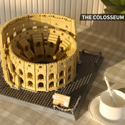 CAXIMSY Roman Colosseum Architecture Model Building Block Sets The Office Landmarks Skyline Set Toys Collection for Adults Kids 1756 Pieces - style: Rome Colosseum Model
