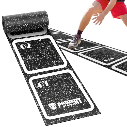 WinnerWhy Rubber Agility Ladder Non-Slip Rubber Speed Agility Training Ladder Pad for Soccer Football Footwork Training Equipment for Fitness Boxing Sports Quick Exercise Gym Workout - size: 15 ft