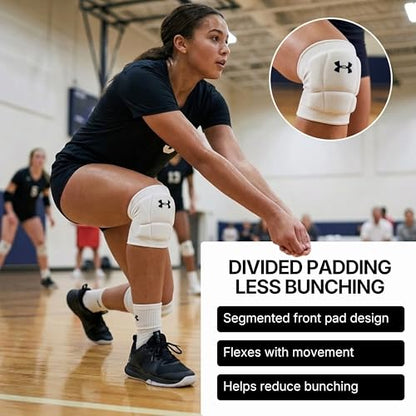 Under Armour Volleyball Knee Pads, Set of 2 - color: White, size: Adult- Large