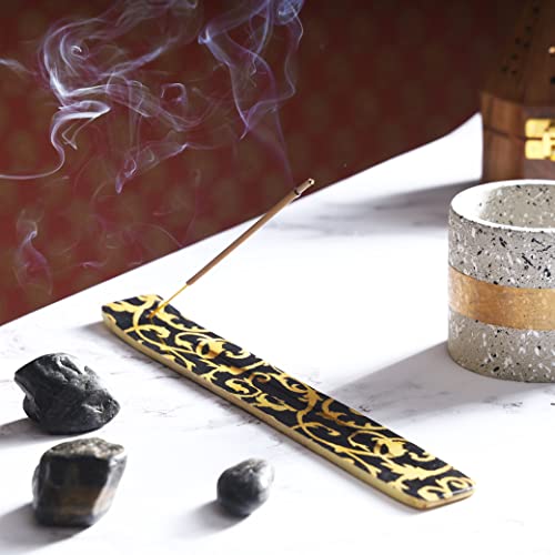 Bless-International Traditional-Handmade-Burner Wooden-Incense-Stick-Holder Ash-Catcher-Stand for-Aromatherapy-Meditation-Yoga (Beautiful Mind) 10 Inches, Pack of 2 - color: Beautiful Mind,10 Inch, size: Two Holders
